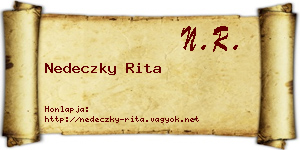 Nedeczky Rita névjegykártya